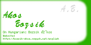 akos bozsik business card